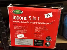 BLAGDON INPOND 5-IN-1 3000 EASY CARE CLEAN POND SOLUTION, 10W POND PUMP & FILTER WITH UV CLARIFIER FOR ALGAE CONTROL AND CLEAR WATER, LED LIGHT, 3 FOUNTAIN HEADS, FOR PONDS UP TO 3,000L, BLACK.: LOCA