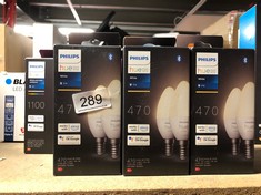 QTY OF ITEMS TO INCLUDE PHILIPS HUE NEW WHITE SMART LIGHT BULB CANDLE 2 PACK [E14 SMALL EDISON SCREW] WORKS WITH ALEXA, GOOGLE ASSISTANT, APPLE HOMEKIT. FOR HOME INDOOR LIGHTING, LIVINGROOM, BEDROOM.