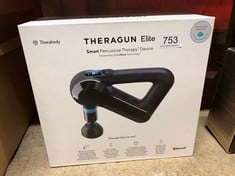 THERAGUN ELITE - HANDHELD ELECTRIC MASSAGE GUN - BLUETOOTH ENABLED PERCUSSION THERAPY DEVICE FOR ATHLETES - POWERFUL DEEP TISSUE MUSCLE MASSAGER WITH QUIETFORCE TECHNOLOGY - 4TH GENERATION - BLACK.: