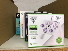QTY OF ITEMS TO INCLUDE TURTLE BEACH REACT-R CONTROLLER WHITE/PURPLE - XBOX SERIES X|S, XBOX ONE AND PC: LOCATION - D RACK