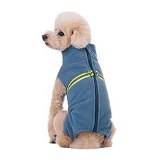 15 X DOG RECOVERY SUIT WARM VEST JACKET,PET WINTER FLEECE ONESIE SWEATER WITH D-RING AND REFLECTIVE STRIPS,COLD WEATHER COAT FOR SMALL MEDIUM DOGS CATS_2XL, DARK BLUE  - TOTAL RRP £187: LOCATION - B