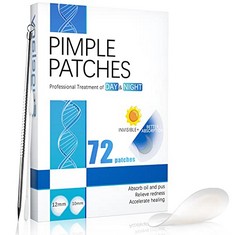 43 X SUGELARY SPOT PIMPLE PATCHES, 72PCS SPOT PATCHES DAY & NIGHT USE 2 IN 1 NATURAL HYDROCOLLOID PATCHES INVISIBLE PIMPLE PATCHES TEARABLE SPOT STICKERS , 10MM&12MM  - TOTAL RRP £286: LOCATION - B R