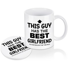 22 X EBOOT BOYFRIEND MUG THIS GUY HAS THE BEST GIRLFRIEND MUG COFFEE MUGS CUP AND FUNNY COASTER 10.5 OZ WITH I LOVE YOU CARD FUNNY GIFTS NOVELTY BIRTHDAY ANNIVERSARY PRESENT FOR MEN HIM - TOTAL RRP £