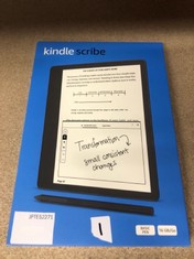 WI-FI ENABLED KINDLE SCRIBE BASIC PEN REPLACEMENT TIPS USB-C CHARGING CABLE AND BUILT-IN RECHARGEABLE BATTERY SEALED: LOCATION - A RACK