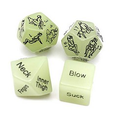 15 X DOLLATEK 4PCS FUNNY ROMANTIC ROLE PLAYING DICE GAME,NOVELTY GIFT FOR HONEYMOON BACHELORETTE PARTY,HIM AND HER BRIDAL SHOWER GROOM ROAST,NEWLYWEDS WEDDING ANNIVERSARY MARRIAGE 2020 , LUMINEUX  -