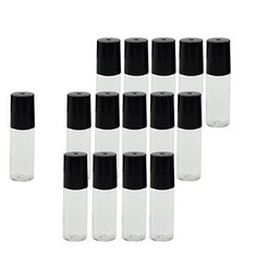 19 X 5ML GLASS ROLLER BOTTLES-SET OF 15, WITH METAL BALL FOR ESSENTIAL OIL, AROMATHERAPY, PERFUME - TOTAL RRP £100: LOCATION - B RACK