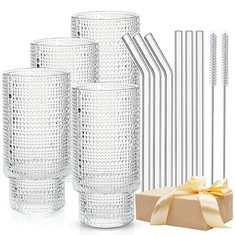 QTY OF ASSORTED ITEMS TO INCLUDE AOTWAN RIBBED DRINKING GLASSES STYLE 3 RRP £247: LOCATION - C RACK