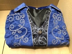 QTY OF ADULT CLOTHING TO INCLUDE KGIHPC MEN STEAMPUNK VINTAGE TAILCOAT JACKET UK REGULAR BLUE RRP £380: LOCATION - C RACK