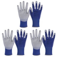 QTY OF ASSORTED ITEMS TO INCLUDE ANDANDA 3 PAIRS ULTIMATE LIGHTWEIGHT PRECISION SAFETY WORK GLOVES BLUE LARGE RRP £251: LOCATION - C RACK