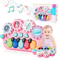 10 X BABY GIRLS TOY - BABY 6 IN 1 MONTESSORI TOYS FOR 1 YEAR OLD GIRLS, BABY SENSORY TOY FOR 6 12 18 MONTHS+, INFANT MUSICAL PIANO EARLY LEARNING TOYS FOR 1 YEAR OLD 12 MONTHS+ TODDLER BOYS GIRLS GIF