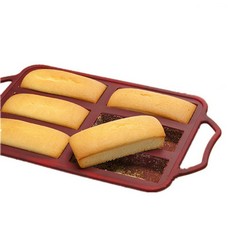 15 X KEEPINGCOOX® 6-HOLE NON-STICK MINI LOAF TIN/CAKE PAN WITH HANDLES, STEEL FRAME TO ANTI-DEFORMED, NON-STICK SILICONE, 32.5 X 18 CM - TOTAL RRP £177: LOCATION - D RACK