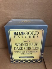 45 X 24K GOLD PATCHES TREATS WRINKLES AND DARK CIRCLES UNDER EYE AND FOREHEAD TREATMENT 26 PATCHES RRP £298: LOCATION - A RACK