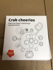 39 X CRAB CHEERIOS EXERCISE BABY'S HAND EYE COORDINATION TOY 18M+ RRP £130: LOCATION - D RACK
