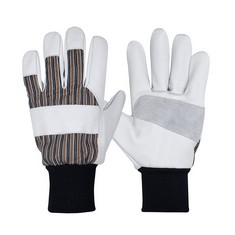 18 X GSG MENS DURABLE COWHIDE LEATHER GARDENING GLOVES BREATHABLE THORNPROOF HEAVY DUTY MULTI-USE WORK GLOVES WHITE LARGE - TOTAL RRP £150: LOCATION - D RACK