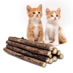 50 X CZ STORE MATATABI STICK|10-PACK|?LIFETIME GUARANTEED?REUSABLE CALMING CATNIP CHEW TOY FOR CATS AND KITTENS, PROMOTES ORAL HYGIENE, FRESH BREATH-MINTY TASTE, NATURAL, ORGANIC WOOD - TOTAL RRP £27