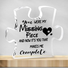 15 X YIHANLZ ANNIVERSARY PUZZLE-SHAPED PLAQUE GIFTS FOR GIRLFRIEND ON ANNIVERSARY  GIFTS FOR HER ROMANTIC BOYFRIEND GIFTS FOR HIM BIRTHDAY GIFTS FOR WIFE HUSBAND GIFTS FROM WIFE 14.5CM - TOTAL RRP £1