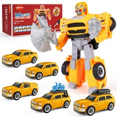 27 X VATOS TRANSFORMING BUMBLEBEE TOY RESCUE BOTS - 5 IN 1 TRANSFORM CARS CONVERTING TOYS, TRANSFORMER TOYS ACTION FIGURE BUMBLE TOY FOR BOYS GIRLS KIDS AGES 4 5 6 7 AND UP - TOTAL RRP £252: LOCATION