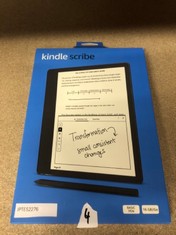 WI-FI ENABLED KINDLE SCRIBE BASIC PEN REPLACEMENT TIPS USB-C CHARGING CABLE AND BUILT-IN RECHARGEABLE BATTERY SEALED: LOCATION - A RACK