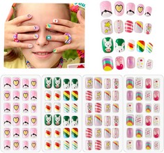 QTY OF ASSORTED ITEMS TO INCLUDE 96PCS KIDS STICK ON NAILS RAINBOW UNICORN RABBIT: LOCATION - E RACK