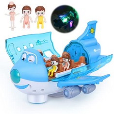 10 X FINETOKNOW AEROPLANE TOYS ELECTRIC TOY PLANE GIFTS FOR BOYS GIRLS CHILDREN STUNT ELECTRIC AIRCRAFT TOY WITH LIGHT EFFECTS PASSENGER AIRPLANE SIMULATION MODEL 360° ROTATING - TOTAL RRP £126: LOCA