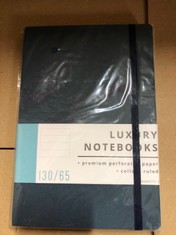 28 X LUXURY NOTEBOOKS PREMIUM PERFORATED PAPER 130/65 PACK OF 2 RRP £187: LOCATION - A RACK