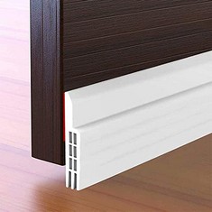 50 X HULAMEDA DOOR DRAFT EXCLUDER STRIP, SELF ADHESIVE DRAFT EXCLUDER TAPE FOR NOISE PROOF AND ENERGY SAVING, DOOR BOTTOM SEAL STRIP TO PREVENT BUGS COMING , WHITE/2" WIDTH X 39" LENGTH  - TOTAL RRP