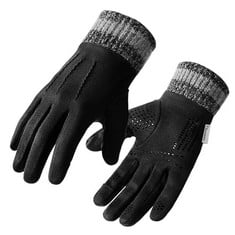 39 X HOMEALEXA WINTER GLOVES TOUCHSCREEN GLOVES BLACK GLOVES,THERMAL GLOVES SPORT WARM AND WINDPROOF FOR SKIING CYCLING WOMEN AND MEN , BLACK, L  - TOTAL RRP £234: LOCATION - G RACK