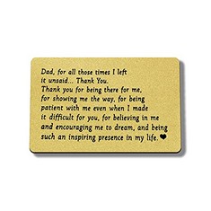 28 X FATHERS DAY GIFT DAD WALLET CARD INSERT DAD GIFTS FROM DAUGHTER SON,METAL WALLET INSERT CARD FOR FATHER HAPPY BIRTHDAY GIFT FOR DAD DADDY PAPA CHRISTMAS KEEPSAKE THANK YOU GIFT FOR DAD - TOTAL R