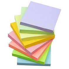 43 X , 8 PACK  STICKY NOTES 76MM X 76MM, PASTEL COLORFUL SUPER STICKING POWER MEMO POST STICKIES SQUARE STICKY NOTES FOR OFFICE, HOME, SCHOOL, MEETING, 82 SHEETS/PAD - TOTAL RRP £286: LOCATION - G RA