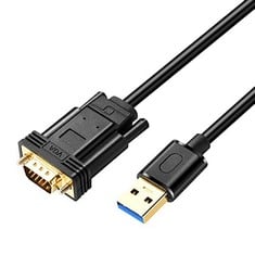 16 X BAOLONG KING USB TO VGA CABLE, 1080P USB 3.0 TO D-SUB , VGA  MALE TO MALE ADAPTER CABLE SUPPORT MACOS WINDOWS XP/VISTA/10/8/7 SYSTEM COMPATIBLE WITH MONITOR/TV/PROJECTOR/LAPTOP/COMPUTER/MORE , 2
