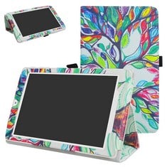25 X MAMA MOUTH ALCATEL ONETOUCH PIXI 3 CASE, PU LEATHER FOLIO 2-FOLDING STAND COVER WITH STYLUS HOLDER FOR 8" ALCATEL ONETOUCH PIXI 3 8 3G TABLET PC,LOVE TREE - TOTAL RRP £248: LOCATION - G RACK