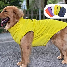 QTY OF ASSORTED ITEMS TO INCLUDE DOG WINTER VEST WITH COTTON LINING WATERPROOF ULTRA WARM YELLOW 3XL: LOCATION - H RACK