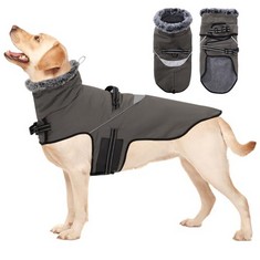 7 X DOTONER WATERPROOF DOG COAT WITH HARNESS WINTER DOG COAT WARM JACKETS DOGS COLD WEATHER REFLECTIVE JACKET CAMPING HIKING COATS FOR SMALL MEDIUM LARGE DOGS - TOTAL RRP £104: LOCATION - B RACK