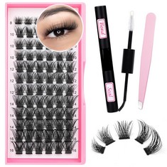 25 X WIWOSEO LASH CLUSTERS KIT DIY LASH EXTENSIONS KIT INDIVIDUAL LASHES WITH BOND AND SEAL LASHES KIT NATURAL VOLUME LASHES THAT LOOK LIKE EXTENSIONS AT HOME LASH EXTENSION KIT FOR SELF APPLICATION
