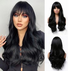 QTY OF ASSORTED ITEMS TO INCLUDE BLACK WAVY WIGS FOR WOMEN : LOCATION - A RACK