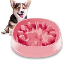 19 X SLOW FEEDER DOG BOWL,SLOW EATING DOG BOWLS FOR LARGE AND MEDIUM DOG,CAT,PUPPY,PET FEEDING BOWL INTERACTIVE PUZZLE FEEDER TO PREVENT BLOAT & CHOKING (PINK) - TOTAL RRP £142: LOCATION - B RACK