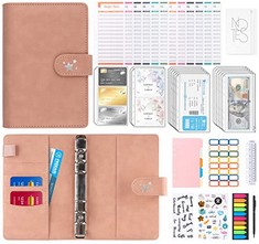 22 X ANSTORE BUDGET BINDER, A6 PU LEATHER MONEY BINDER, BUDGET PLANNER SET WITH CASH ENVELOPES, BUDGET SHEETS, LABEL STICKERS & MORE, EASY TO REDUCE BILLS AND MONEY SAVING BUDGET FOR PLANNER ORGANIZE