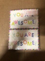 29 X YOU ARE AWESOME STRIPES POSTCARDS RRP £217:: LOCATION - C RACK