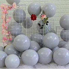 47 X YIRAN RETRO GREY BALLOONS - 30 PACK LATEX 10 INCH SMALL PASTEL BALLOON ROMANTIC BALLOON, DECORATIONS FOR SURPRISE BIRTHDAY PARTIES, WEDDINGS, BABY SHOWER, VALENTINES, ANNIVERSARIES & CELEBRATION