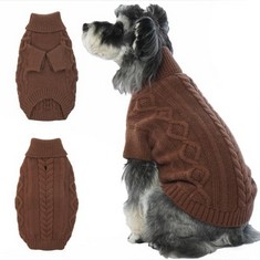 QTY OF ASSORTED ITEMS TO INCLUDE DOG WINTER PULLOVER JUMPER COFFEE XS : LOCATION - C RACK