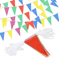 QTY OF ASSORTED ITEMS TO INCLUDE 60 PCS COLORFUL PENNANT FLAG BANNER 13FT RRP £245: LOCATION - C RACK