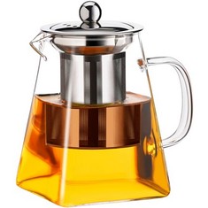 24 X PARACITY GLASS TEAPOTS WITH INFUSER 550 M, TEAPOT WITH INFUSER 18 OZ, TEA INFUSER FOR LOOSE TEA, LARGE TEAPOT BLOOMING AND LOOSE LEAF TEA MAKER TEA BREWER,TEA SET FOR CAMPING, TRAVEL - TOTAL RRP