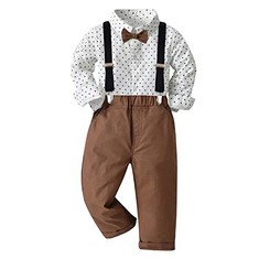 QTY OF ASSORTED ITEMS TO INCLUDE BABY BOY GENTLEMAN SUIT. BOW TIE, SHIRT AND SUSPENDER PANTS 4-5 YEARS RRP £291: LOCATION - D RACK