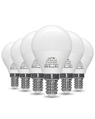 43 X LUTW E14 GOLF BALL LED LIGHT BULBS, 5W(EQUIVALENT TO 40W) SMALL EDISON SCREW G45 BULB, COOL WHITE 6500K ENERGY SAVING SES BULB, 450 LUMENS NON-DIMMABLE, PACK OF 6 - TOTAL RRP £372: LOCATION - D