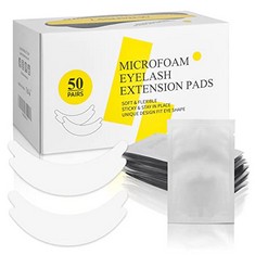 41 X LASHVIEW 50 PAIRS EYE PADS,UNDER EYE PADS KIT FOR EYELASH EXTENSION,MICROFOAM EYE PADS,NATURAL NO HYDROGEL,LASH EXTENSION LINT FREE,FIT MOST EYE SHAPE,STICK WELL,HYPOALLERGENIC - TOTAL RRP £136: