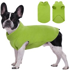 14 X KUOSER DOG COAT,WINDSCREEN DOG JACKETS,COMFORTABLE DOG COATS FOR SMALL MEDIUM LARGE DOGS, COLOURFUL DOG SWEATERS SMALL MEDIUM LARGE DOGS,DOG JUMPER,DOG COATS WINTER WITH LEASH HOLES, GREEN - TOT