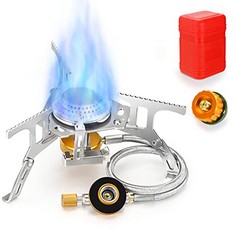 35 X AWR OUTDOOR CAMPING GAS STOVE, 3500W BACKPACKING STOVE WITH ADAPTER CONVERTER AND PIEZO IGNITION, OUTDOOR PORTABLE STOVE COOKING FOR PICNIC TREKKING WITH CARRYING CASE - TOTAL RRP £488: LOCATION