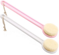 QTY OF ASSORTED ITEMS TO INCLUDE 2 PCS BODY BRUSH FOR SHOWER EXFOLIATING. WHITE/PINK. RRP £357: LOCATION - E RACK