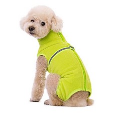 40 X DOG RECOVERY SUIT WARM VEST JACKET,PET WINTER FLEECE ONESIE SWEATER WITH D-RING AND REFLECTIVE STRIPS,COLD WEATHER COAT FOR SMALL MEDIUM DOGS CATS_L(LIGHT GREEN) - TOTAL RRP £433: LOCATION - A R