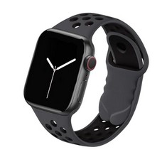 120 X LOB HOT SPORT STRAP COMPATIBLE WITH APPLE WATCH STRAP 38MM 40MM 41MM 42MM 44MM 45MM 49MM, BREATHABLE SOFT SILICONE STRAP REPLACEMENT FOR IWATCH SERIES 9 8 7 6 5 4 3 2 1 SE MEN WOMEN, ANTHRACITE